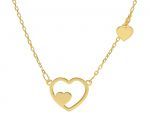 Golden necklace k14 HEARTS (code S261372)
